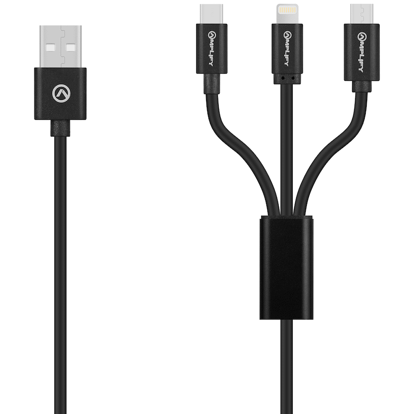 Amplify On the Fly 3-in-1 Charging Cable 1m