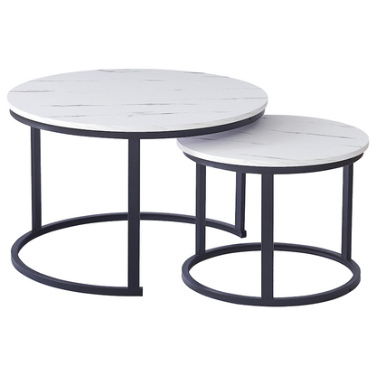 Everfurn Indus Nesting Coffee Table - White (2 Piece)