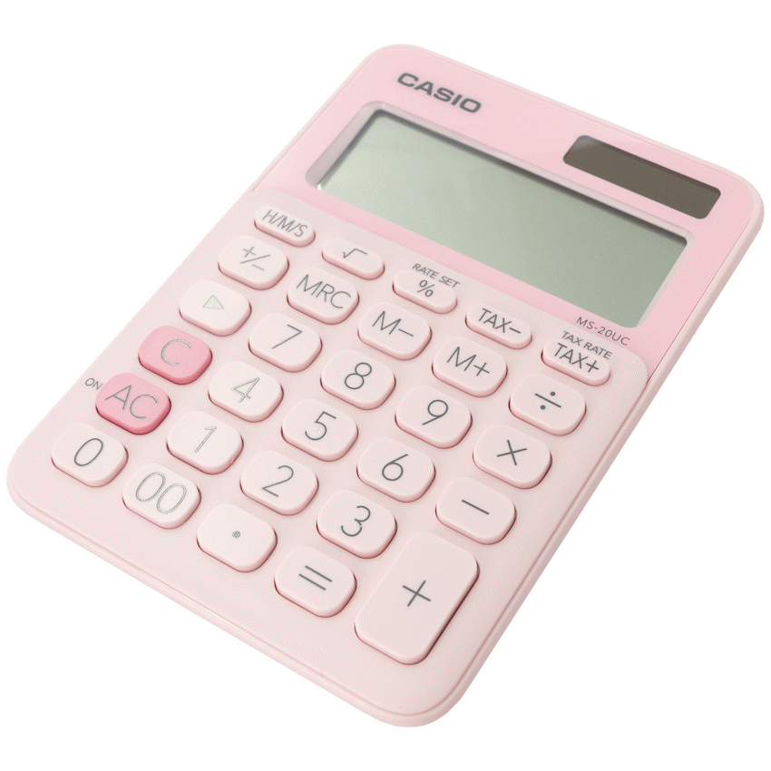 Casio MS-20UC - Desktop Calculator - 12-Digit - Pink