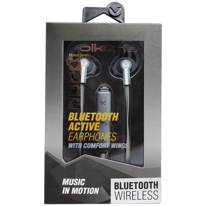 Volkano Motion Bluetooth Earphones Grey/White