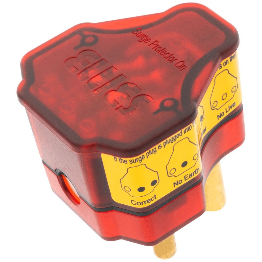 Ellies Re-wireable High Surge Plug Top - RD