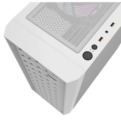 darkFlash Computer Case DK351 - White (with 4 ARGB Fans)