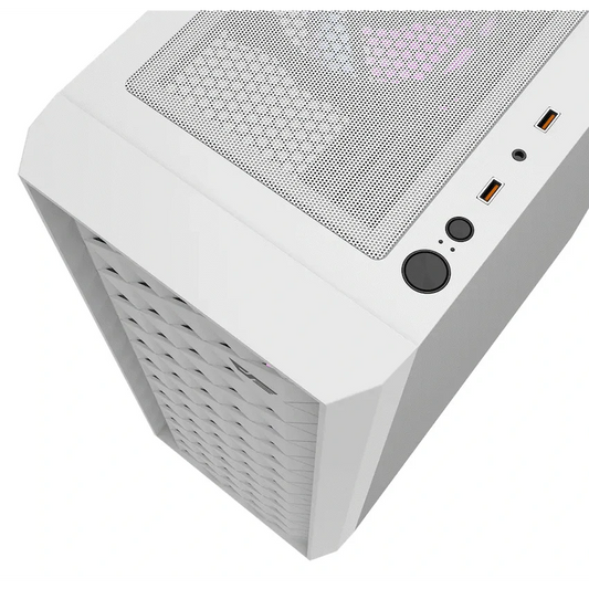 darkFlash Computer Case DK351 - White (with 4 ARGB Fans)
