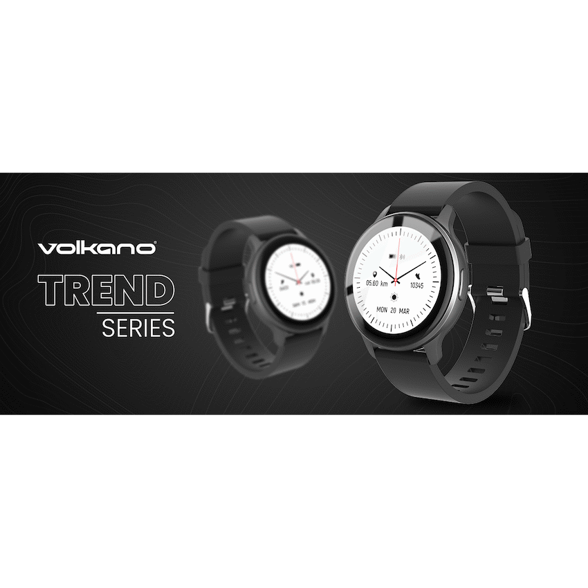 Volkano Active Tech Trend series Watch with heart rate monitor - Black