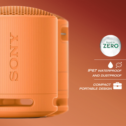 Sony XB100 Portable Bluetooth Speak - Orange