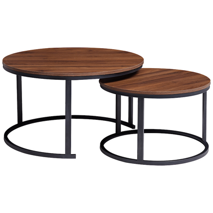 Everfurn Indus Nesting Coffee Table - Mahogany 2-Piece