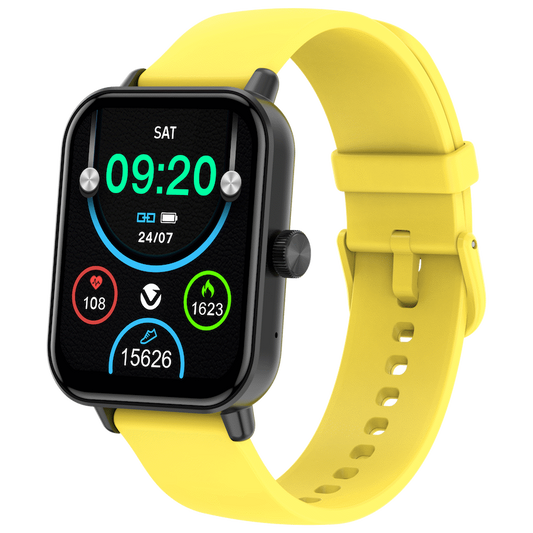 Volkano Chroma Series Smartwatch with Yellow Strap