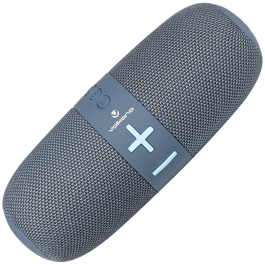 Volkano Flow Series Portable Bluetooth Speaker - Blue with Blue Buttons