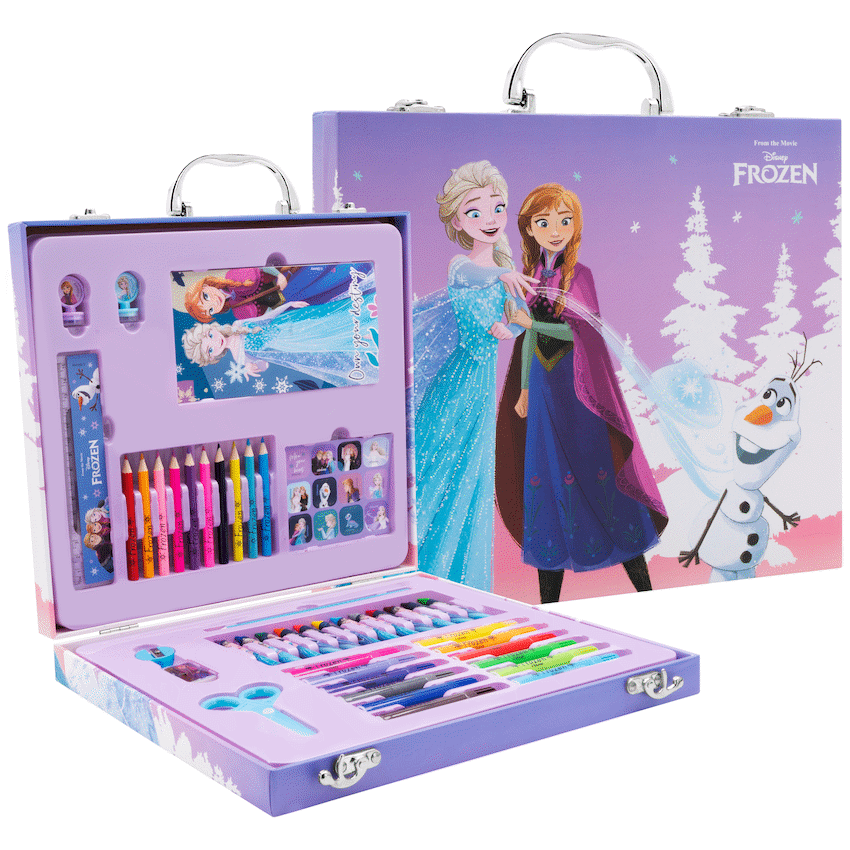 42 PIECE COLOURING STATIONERY BRIEFCASE- FROZEN