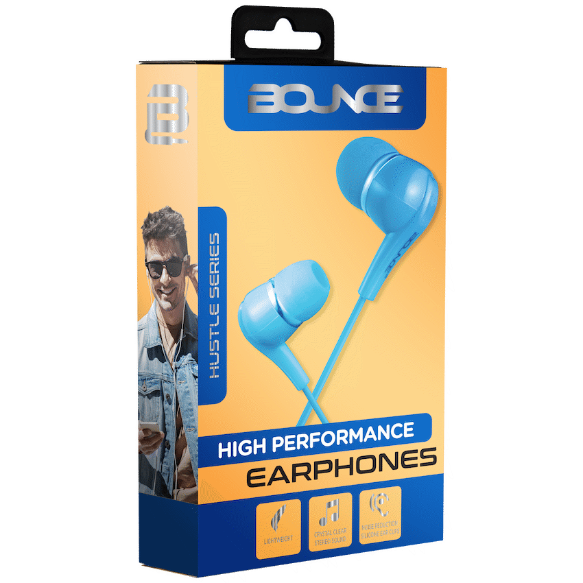 Bounce Hustle Earphones - Blue