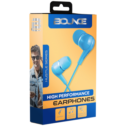 Bounce Hustle Earphones - Blue