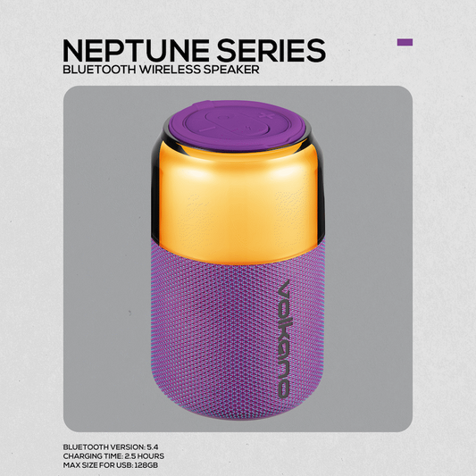 Volkano Neptune Bluetooth Wireless Speaker - Purple