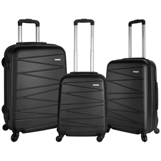 Destinations Capri series 3 Piece Trolley Luggage Set - dark grey