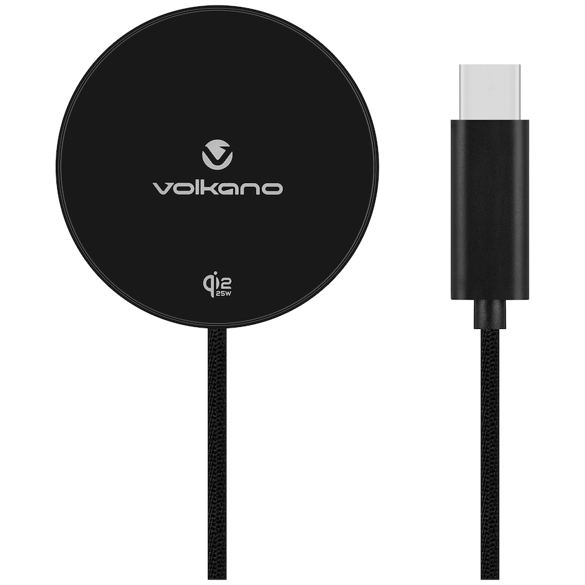 Volkano Magni Series Qi2.2 25W Wireless Charging Pad - Black