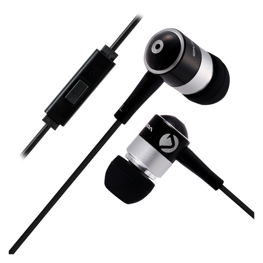 Volkano Earphones with Mic - Stannic Series - Black