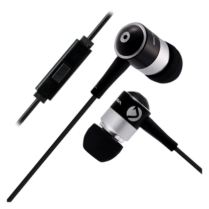 Volkano Earphones with Mic - Stannic Series - Black