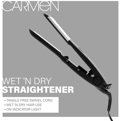 CARMEN WET 'N DRY STRAIGHTENER - BLACK