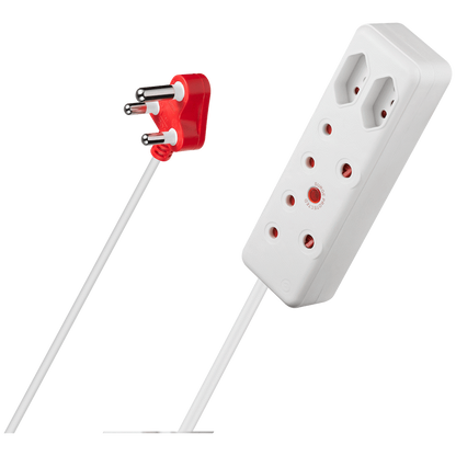 Switched 4-Way Medium Surge Extension Lead 3m