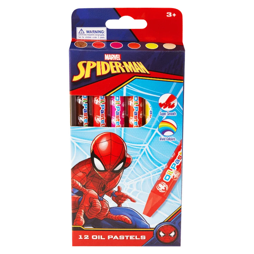 Spiderman 12 Oil Pastels Multi