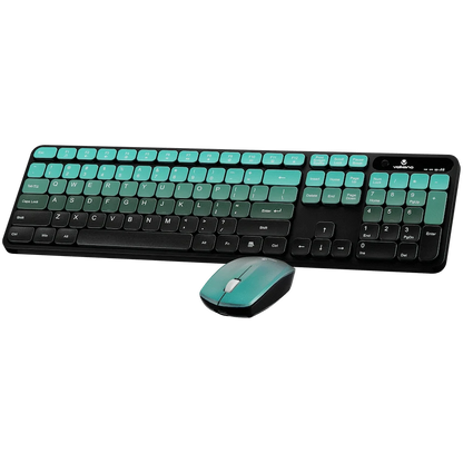 Volkano Prism Series Bluetooth Wireless Keyboard and Mouse - Teal