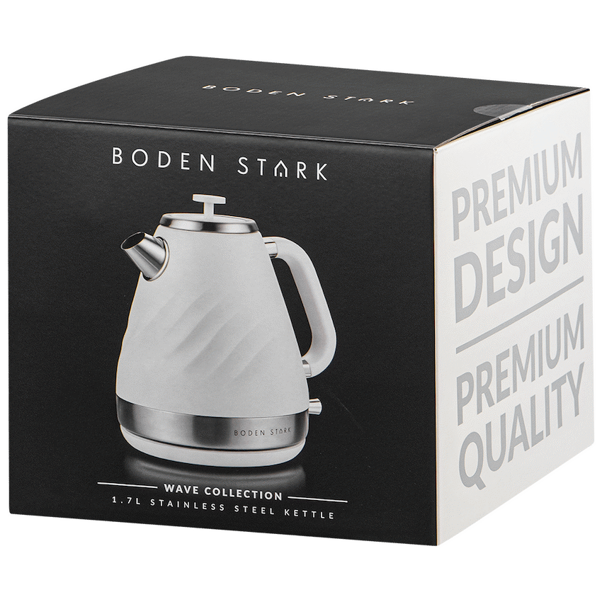 Boden Stark 1.7l Stainless Steel Kettle - White