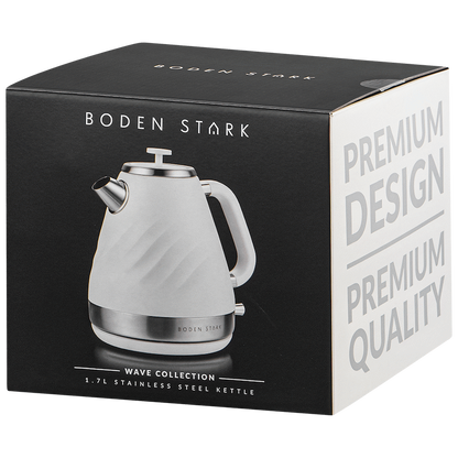 Boden Stark 1.7l Stainless Steel Kettle - White