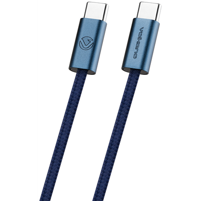 Volkano Weave Series 60w USB C to USB C 1.2m-Blue