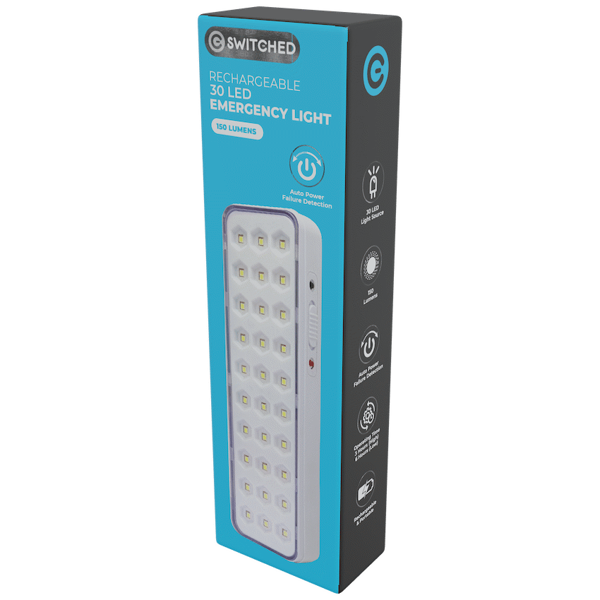 Switched 30 LED Emergency Light AC 150 Lumen