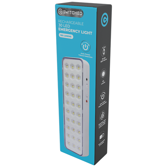 Switched 30 LED Emergency Light AC 150 Lumen