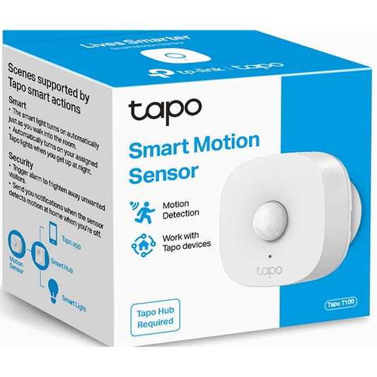 TP-Link Tapo T100 Smart 868mhz Motion Sensor - CR2032 Battery