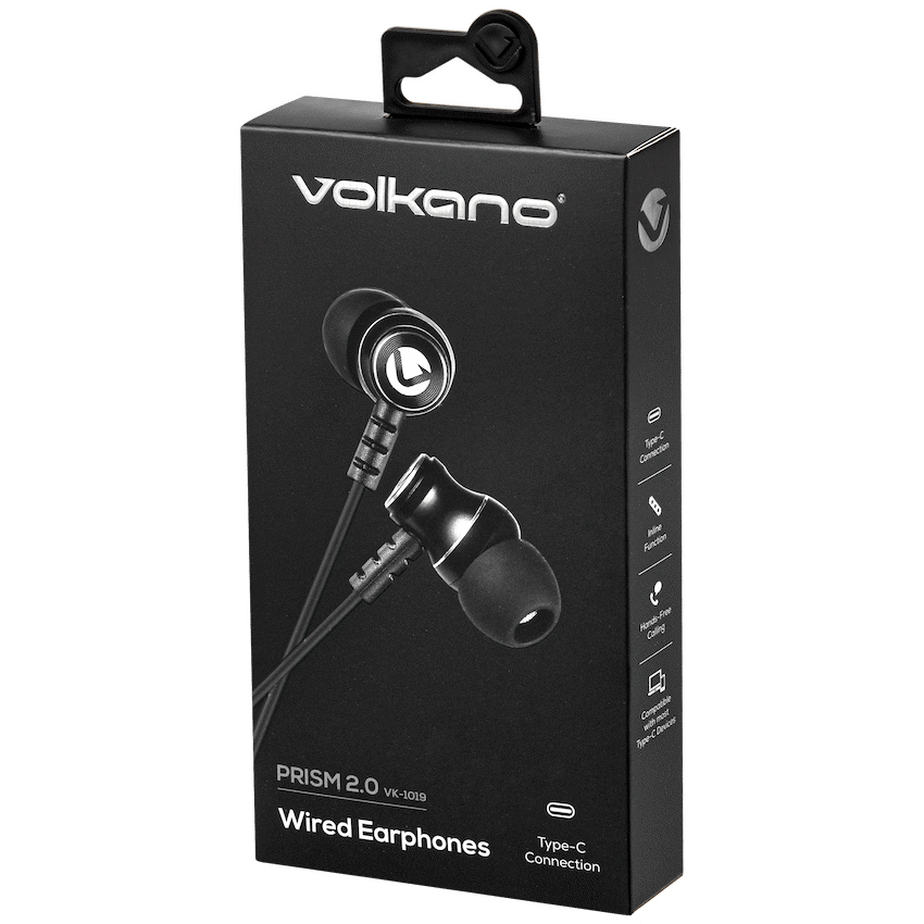 Volkano Prism 2.0 Series Type-C Earphone - Black