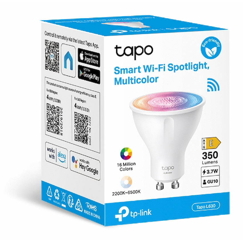 TP-Link Tapo L630 3.7w Smart Wi-Fi Multicolour, Dimmable, GU