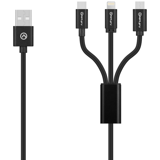 Amplify On the Fly 3-in-1 Charging Cable 1m