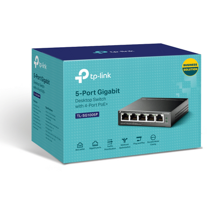 TP-Link TL-SG1005P 5-Port Gigabit Desktop Switch with 4-Port PoE+