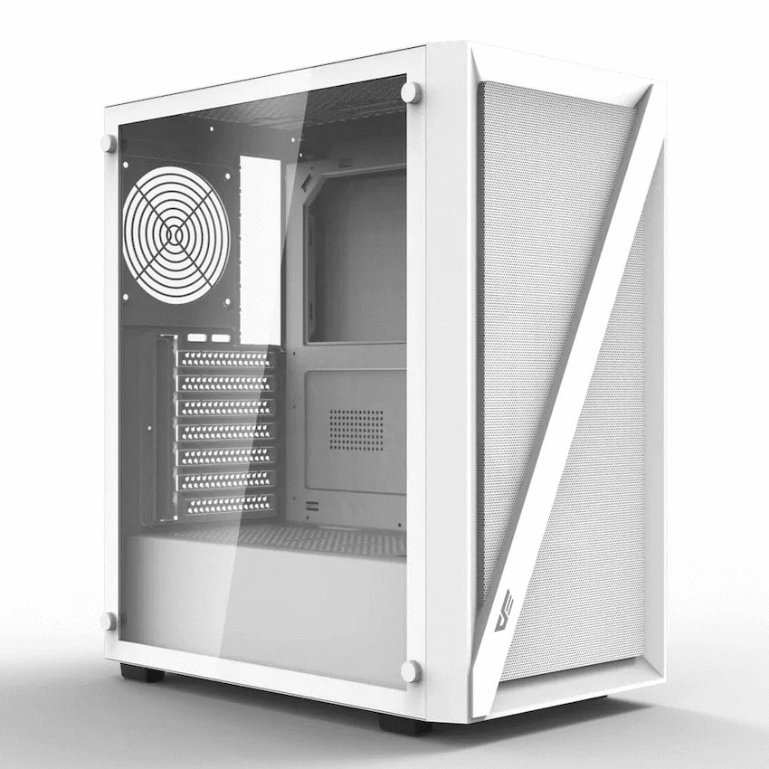 darkFlash Computer Case DK260 Air White (with 4 ARGB Fans)