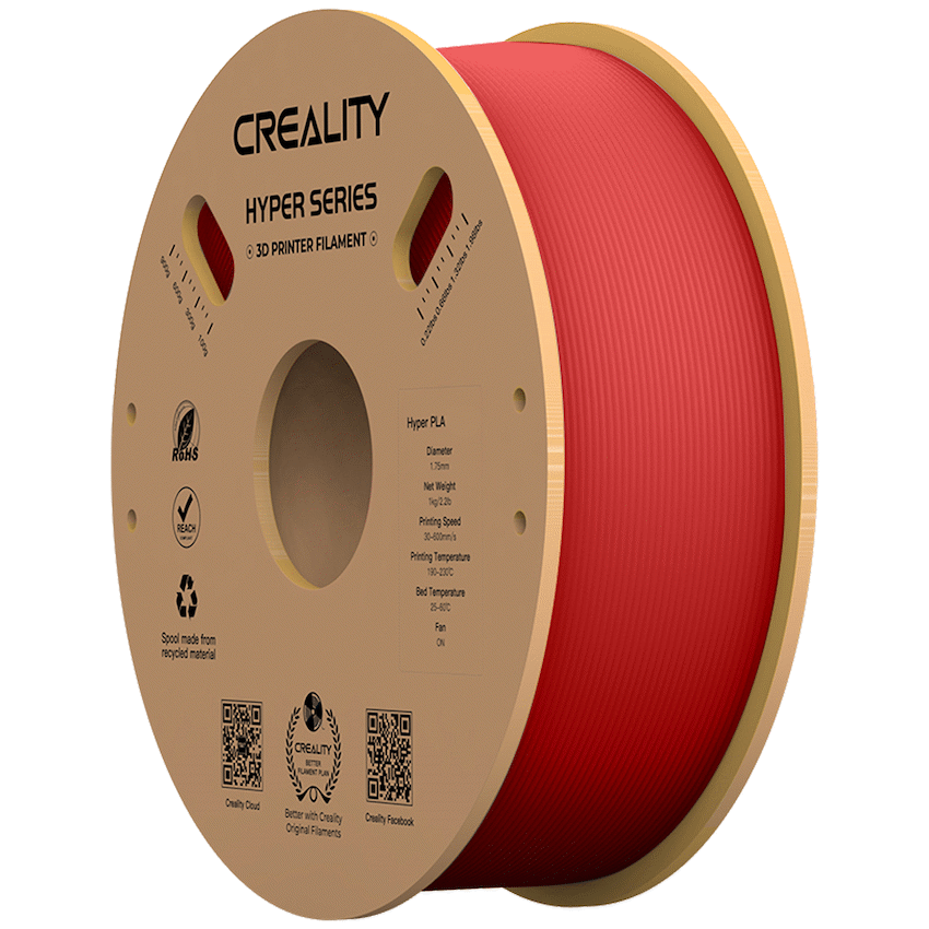 Creality Hyper PLA High-Speed Red Filament 1Kg