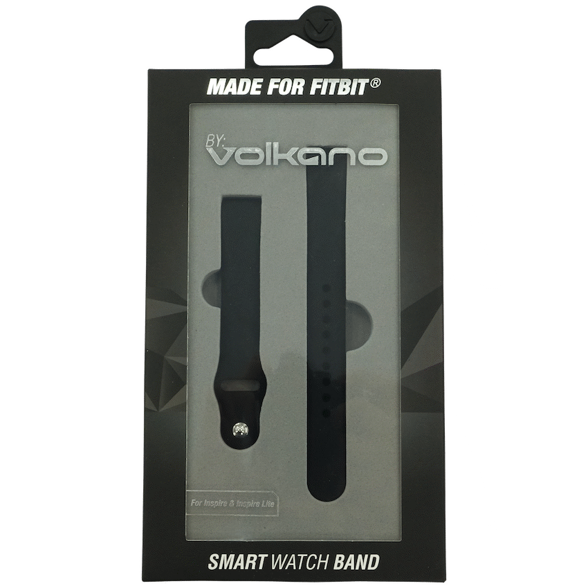 Volkano Smart Watch Band - Silicone - Fitbit Inspire/Lite Large - Black