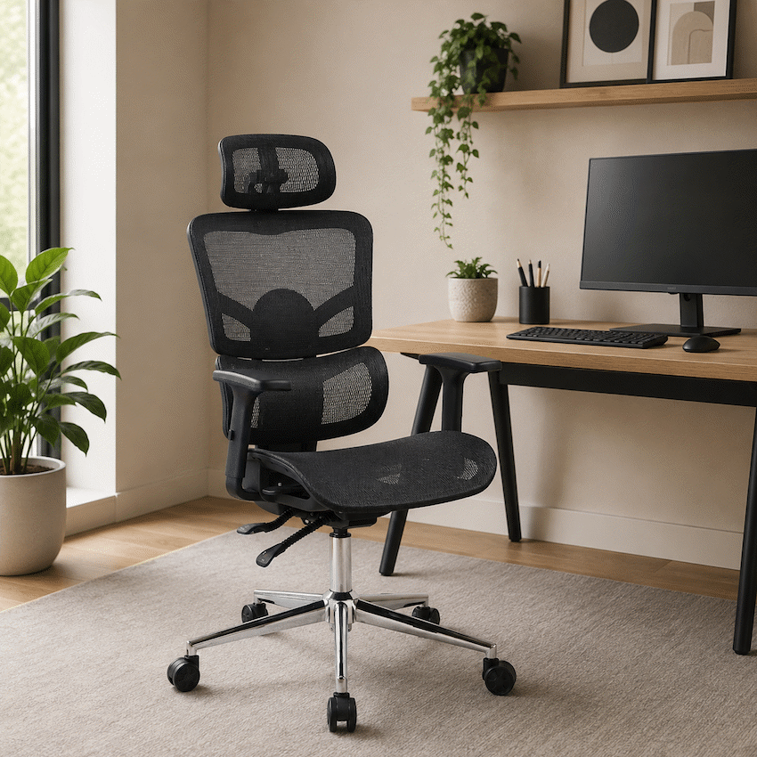 Everfurn Vortex High Back Office  Chair - Black