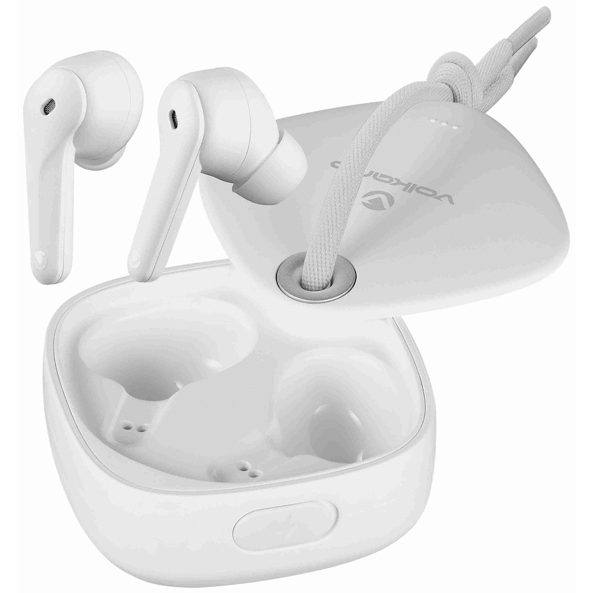 Volkano Ore Series True Wireless Earphones with Charging Case - White