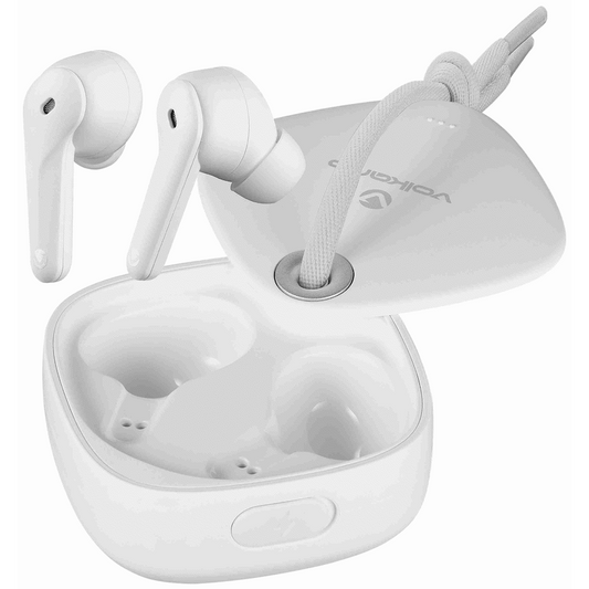 Volkano Ore Series True Wireless Earphones with Charging Case - White