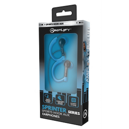 Amplify Sprinters sports hook earphones Black & Blue
