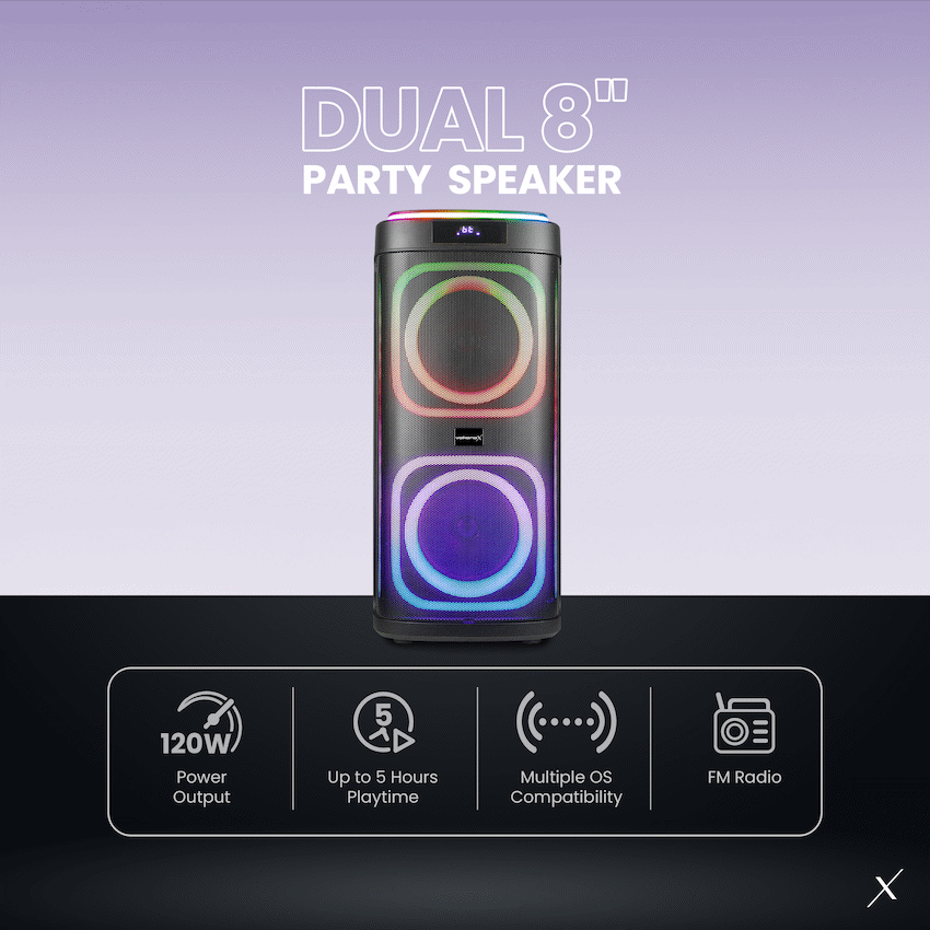 VolkanoX Master Series Dual 8" Party Speaker