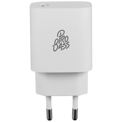 Pro Bass RapidCharge Series 20w Single Type-C Wall Charger - White