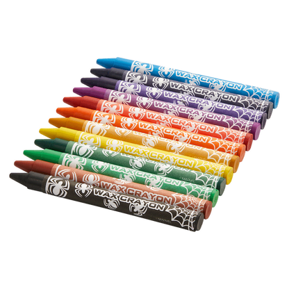 Spiderman 12 Wax Crayons Multi
