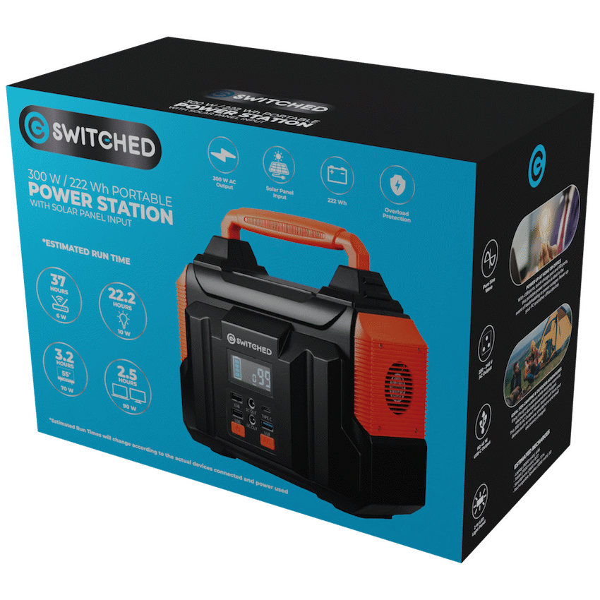 Switched 300W Portable Power Station (222WH)