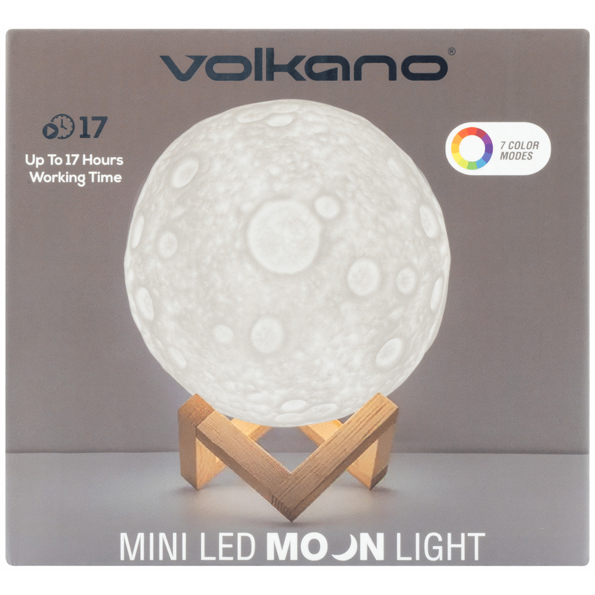 Volkano Galactic Mini Moon LED Mood Light - Battery Operated