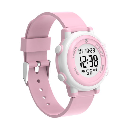 Volkano Kids Digital Watch with Apple Find My - 3ATM Waterproof (Anti-Lost) - Pink