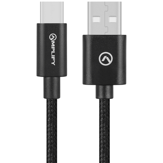 Amplify Linked Series USB-A to Type-C Braided Cable 1.2m - Black