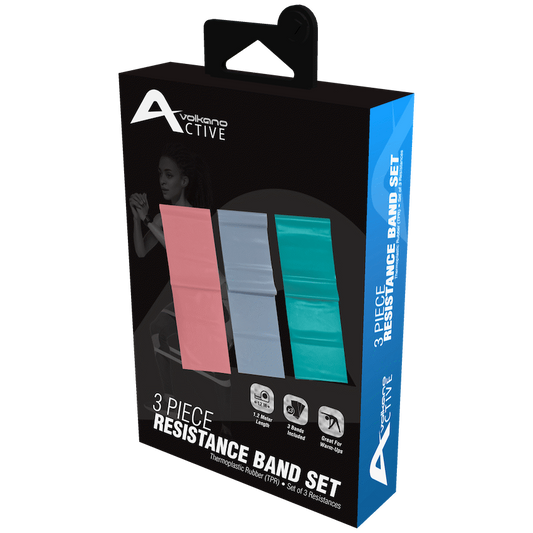 Volkano Active Resistance Bands 3 Pc Set - Pastel