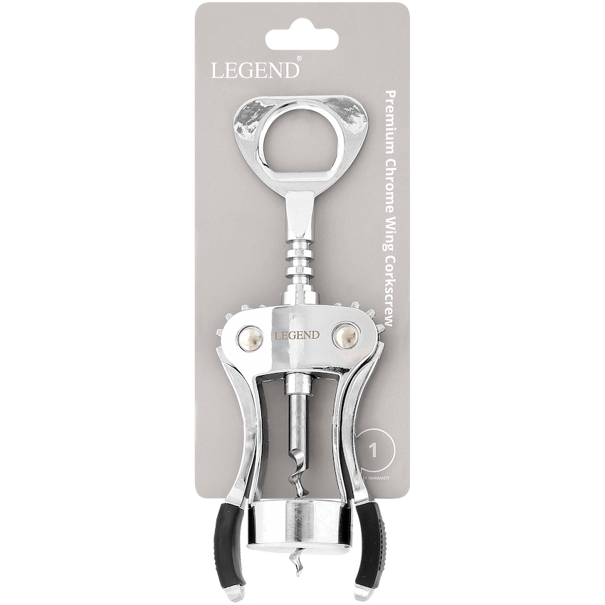 Legend Premium chrome winged corkscrew ( Order in Qty of 6)